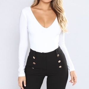 V Neck Bodysuit